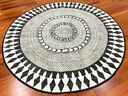 Kulaté Koberce - Marrakech (kulaté) (cerná/bílás/šedá)