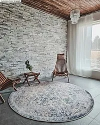 Kulatý koberec - Denizli (modrá)