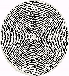 Kulatý koberec - Brussels Swirl (černá)