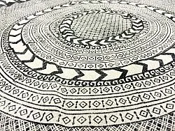 Kulaté Koberce - Marrakech (kulaté) (cerná/bílás/šedá)
