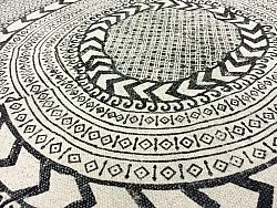 Kulaté Koberce - Marrakech (kulaté) (cerná/bílás/šedá)