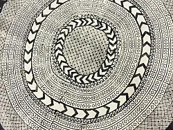 Kulaté Koberce - Marrakech (kulaté) (cerná/bílás/šedá)