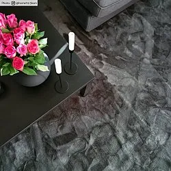 Kulaté koberce - Aranga Super Soft Fur (antracitová)