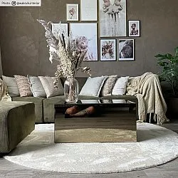 Kulaté koberce - Aranga Super Soft Fur (béžová)