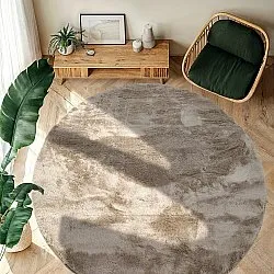 Kulaté koberce - Aranga Super Soft Fur (hnědá)