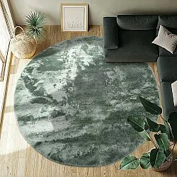 Kulaté koberce - Aranga Super Soft Fur (zelená)