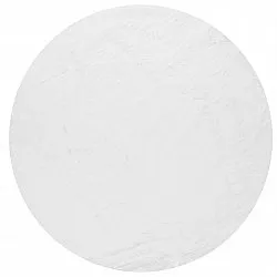 Kulaté koberce - Aranga Super Soft Fur (bílá)