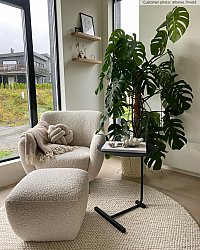 Kulatý koberec - Avafors Wool Bubble (béžová)