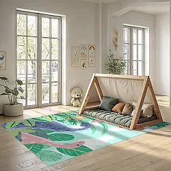 Dětský koberec - Dino Friends (vícebarevná)
