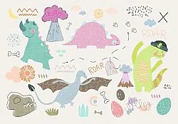 Dětský koberec - Dino (vícebarevná)