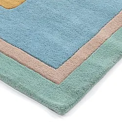 Dětský Koberec - Giraffe Hand Tufted Wool Premium (světle modrá/multi)