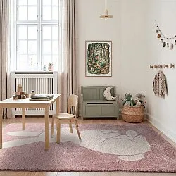 Dětský Koberec - Soft Bunny (růžová/krémová)