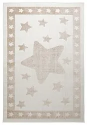 Dětský Koberec - Star Frame (krémová/hnědá)