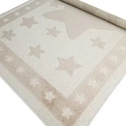 Dětský Koberec - Star Frame (krémová/hnědá)