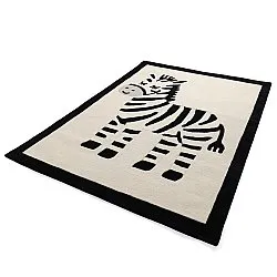 Dětský Koberec - Zebra Hand Tufted Wool Premium (béžová/černá)