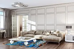 Wiltonský koberec - Rillo (modrá)