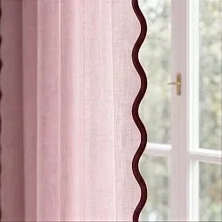 Záclony, balení 2 ks - Bavlněné záclony Yrsa (růžový)