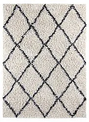 Shaggy koberce - Alcott Natural Cotton Shaggy (černo/bílý)