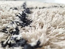 Shaggy koberce - Alcott Natural Cotton Shaggy (černo/bílý)