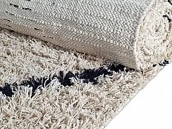Shaggy koberce - Alcott Natural Cotton Shaggy (černo/bílý)
