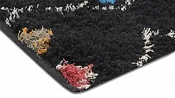 Shaggy koberce - Marden Natural Cotton Shaggy (černý/multi)