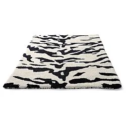 Rohožka - Zebra Tufted Wool Premium (bílá/černá)