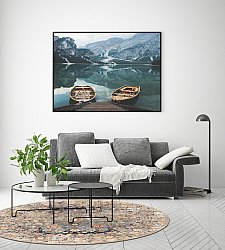 Kulatý koberec - Bouhjar (béžová/vícebarevná)