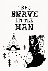 Dětský koberec - Camping Bear (bílý)