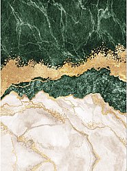 Wiltonský koberec - Padova (zelená/bílá/zlatá)