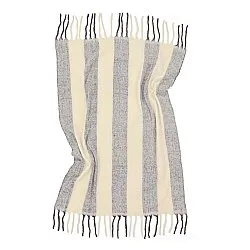 Přikrývky - Deka z vlněné směsi - Beatriz Stripe (černá/bílá)