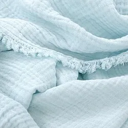 Přikrývky - Mušelínová deka - Dorena (světle modrá)