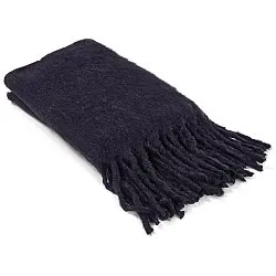 Vlněná směsová deka - Samantha (Černá)