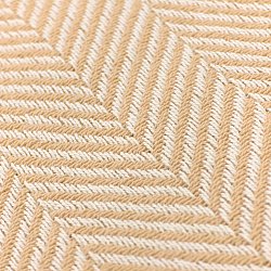 Přikrývky - Bavlněná deka - Denisa Fishbone (béžová/bílá)