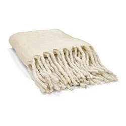 Vlněná směsová deka - Samantha (offwhite)