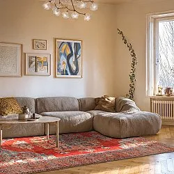 Ploché tkaný koberec - Madevan (červený)