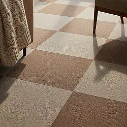 Koberce na míru - Almeria Textilní dlaždice 24 ks (hnědý)