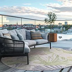 Kulatý koberec - Indoor/Outdoor Havana (cream/vícebarevná)