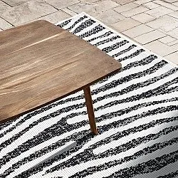 Koberec Indoor/Outdoor - utomhusmatta - Vaura (černá/bílá)