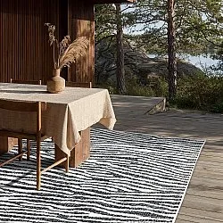 Koberec Indoor/Outdoor - utomhusmatta - Vaura (černá/bílá)