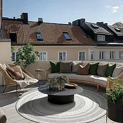 Kulatý koberec - Indoor/Outdoor Angus (zelená)