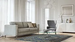 Wiltonský koberec - Vinadio (modrá/zlatá)