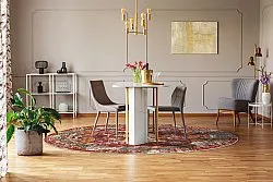 Kulatý koberec - Idri (červená/vícebarevná)