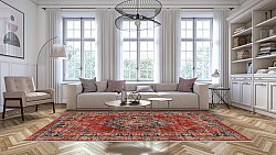 Wiltonský koberec - Soussi (červená/vícebarevná)