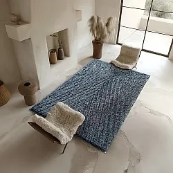 Shaggy koberce - Kendra Natural Cotton Shaggy (šedá/černá)