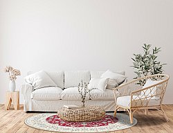 Kulatý koberec - Arabella (červená)