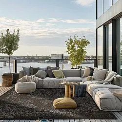 Koberec Indoor/Outdoor - Ellstin (černá)