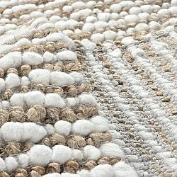 Jutový koberec - Bally Jute/wool Bubble (příroda/bílá)