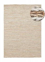 Jutový koberec - Howrah Braided Jute (příroda/bílá)