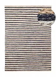 Jutový koberec - Howrah Braided Jute (přírodní/bílá/černá)