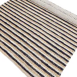 Jutový koberec - Howrah Braided Jute (přírodní/bílá/černá)